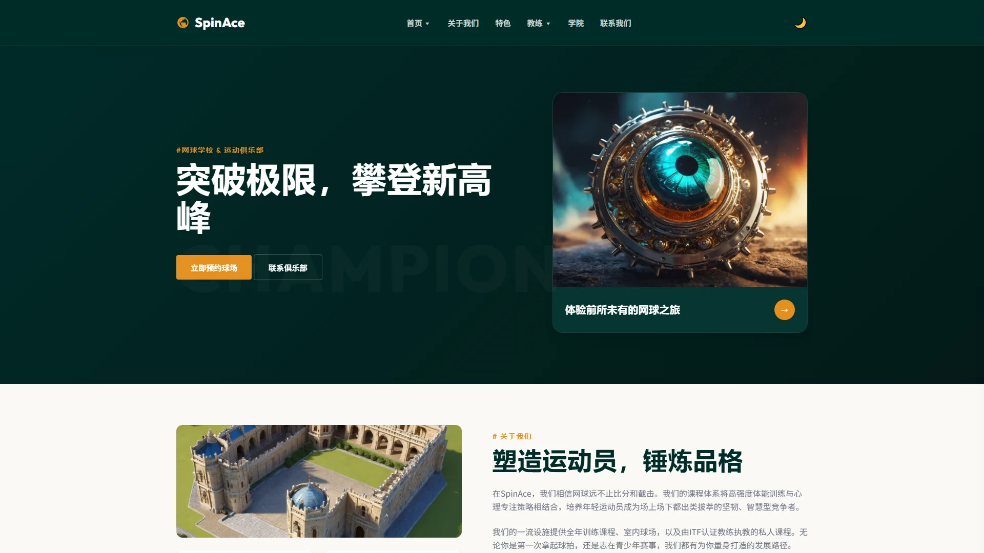 网球学校网站模板免费下载